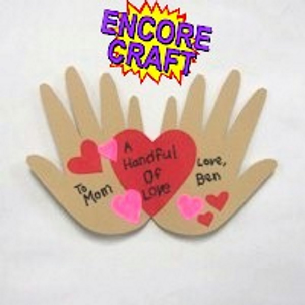 Easy Handprint Valentine for young children to make