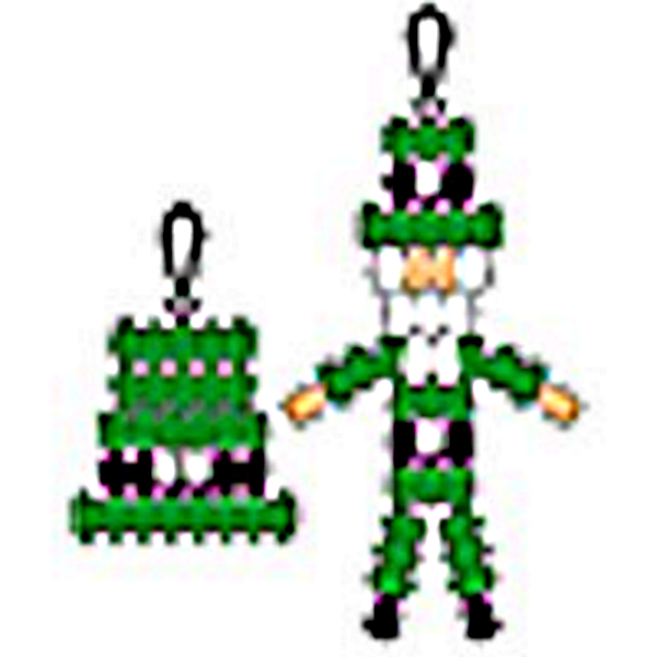 Inexpensive pony bead Leprechaun and hat pony bead craft.