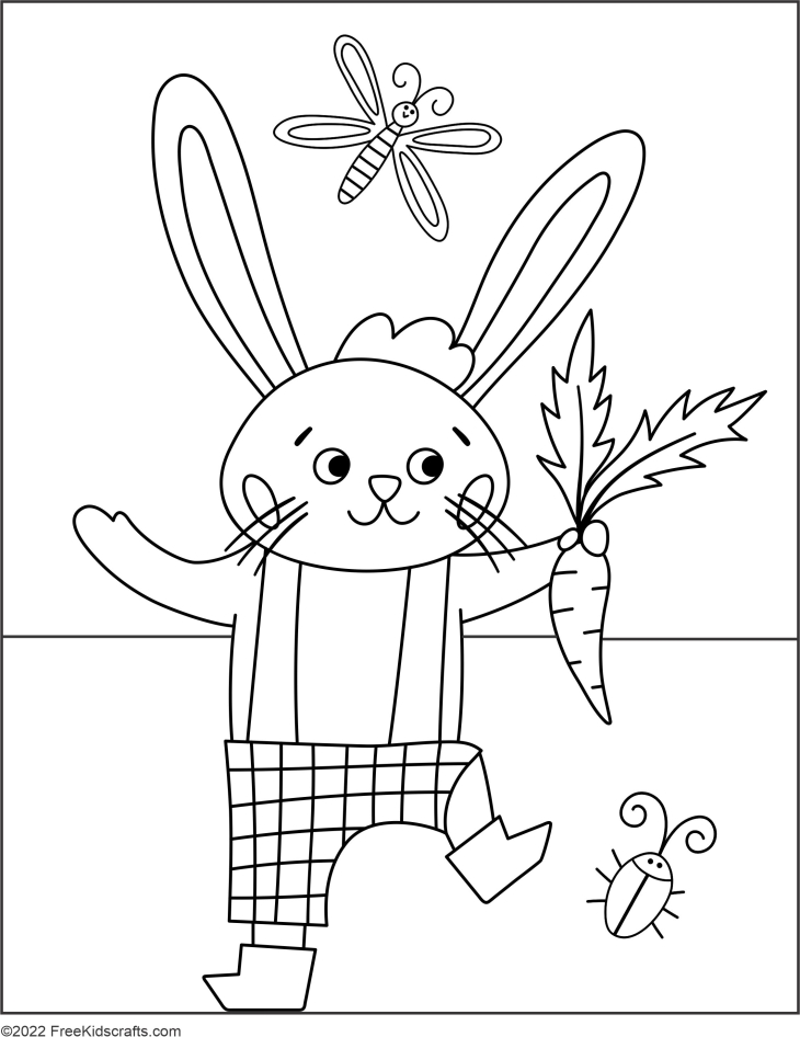 Printable Easter Bunny Coloring Pages