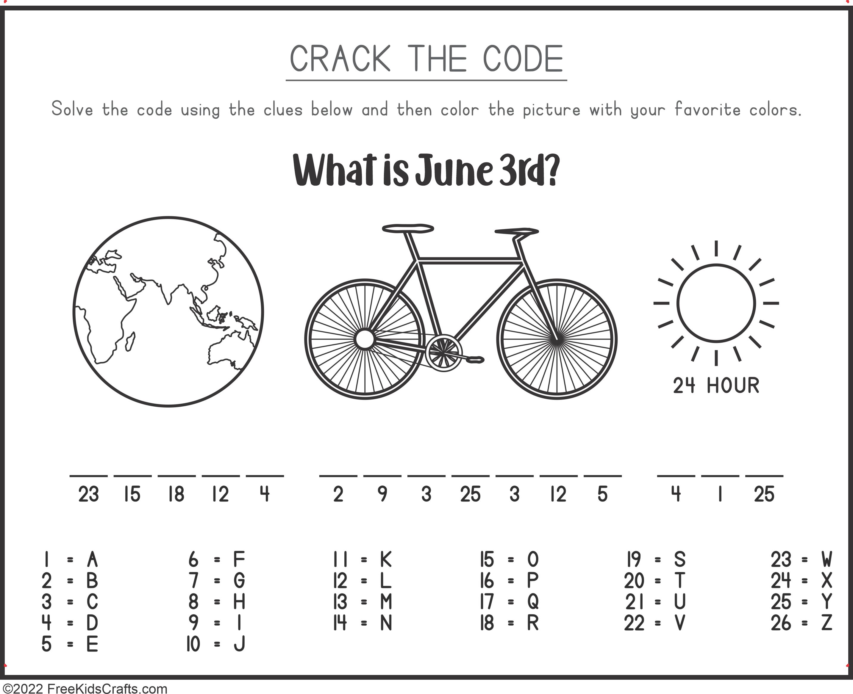 World Bicycle Days Printable