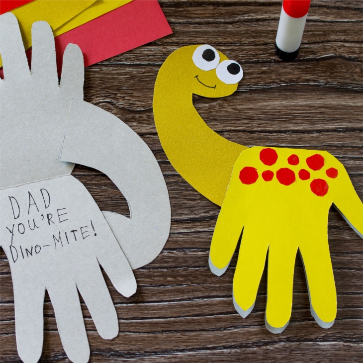 Dino-Mite Hand Print Card for Father’s Day
