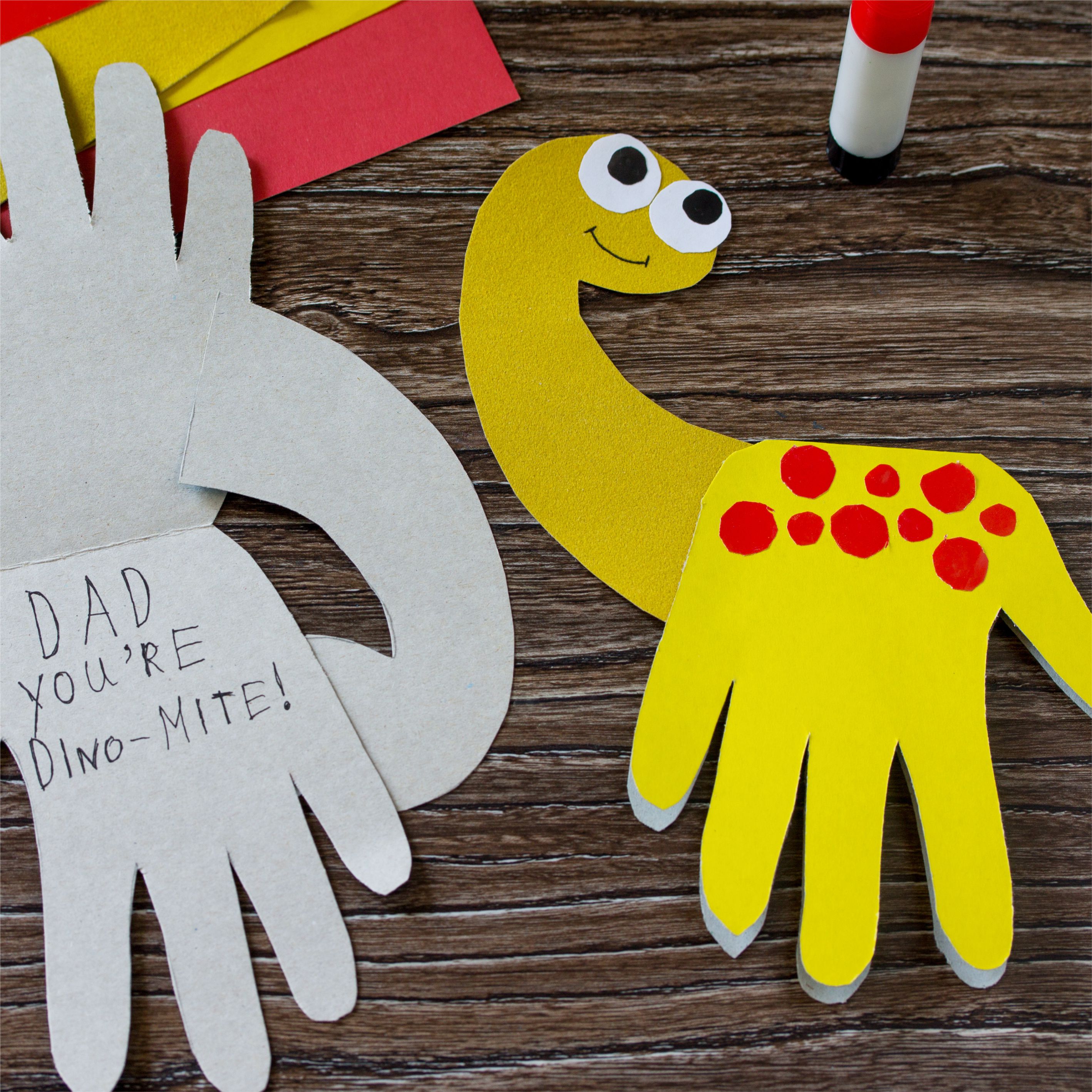 Hand Print Dinosaur Card for Father's Day