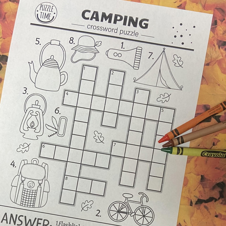 Camping Crossword Puzzle