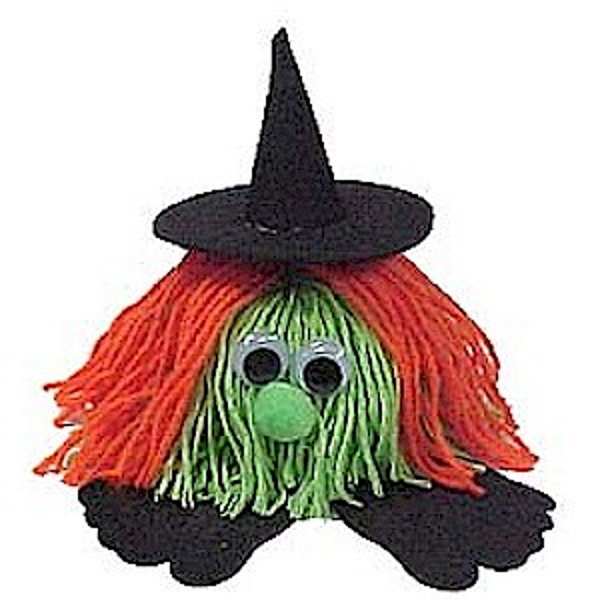 HALLOWEEN WITCH YARN BUG CRAFT