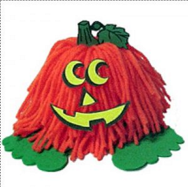 Halloween Pumpkin Yarn Bug Craft