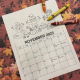 2023 November Coloring Calendar for kids