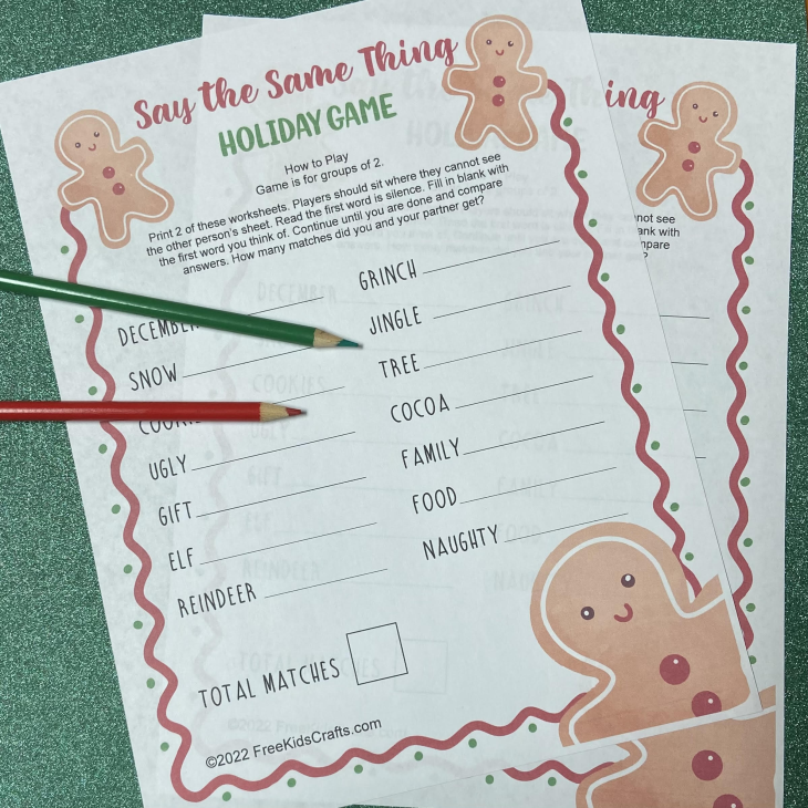 Holiday Game Activity