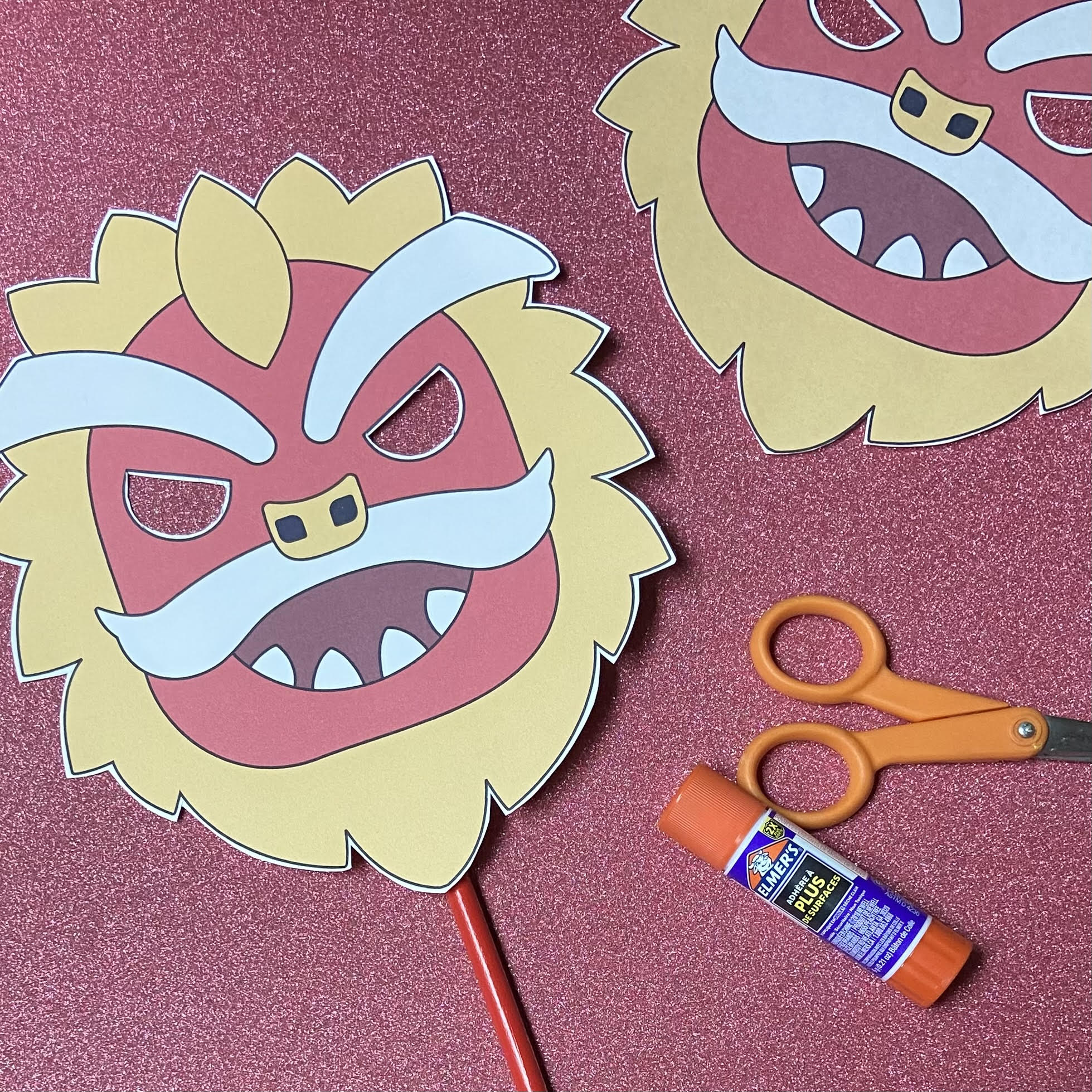 Easy cut and paste dragon mask