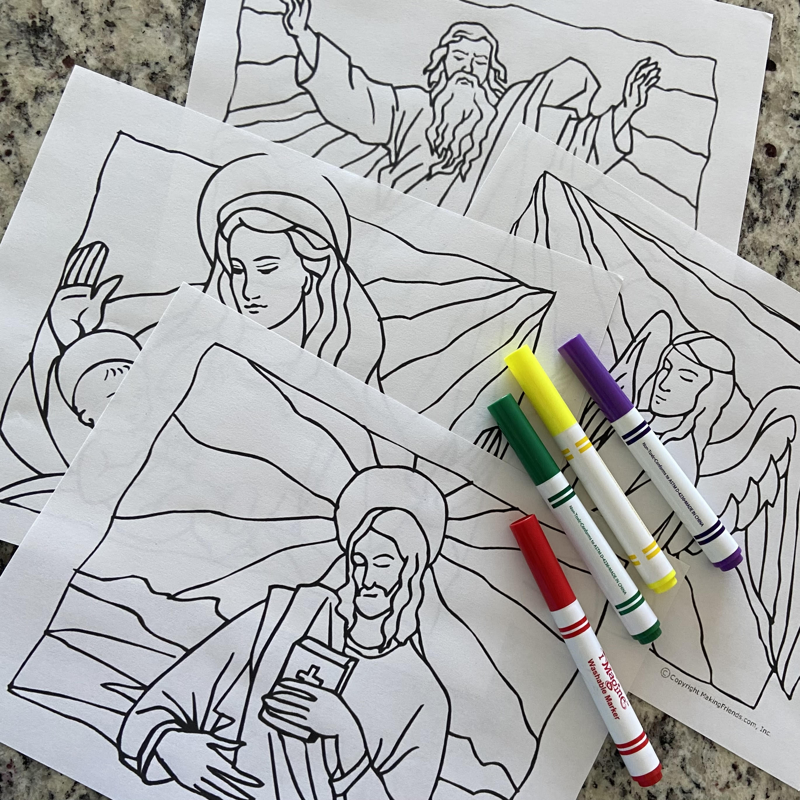 Printable bible coloring pages.