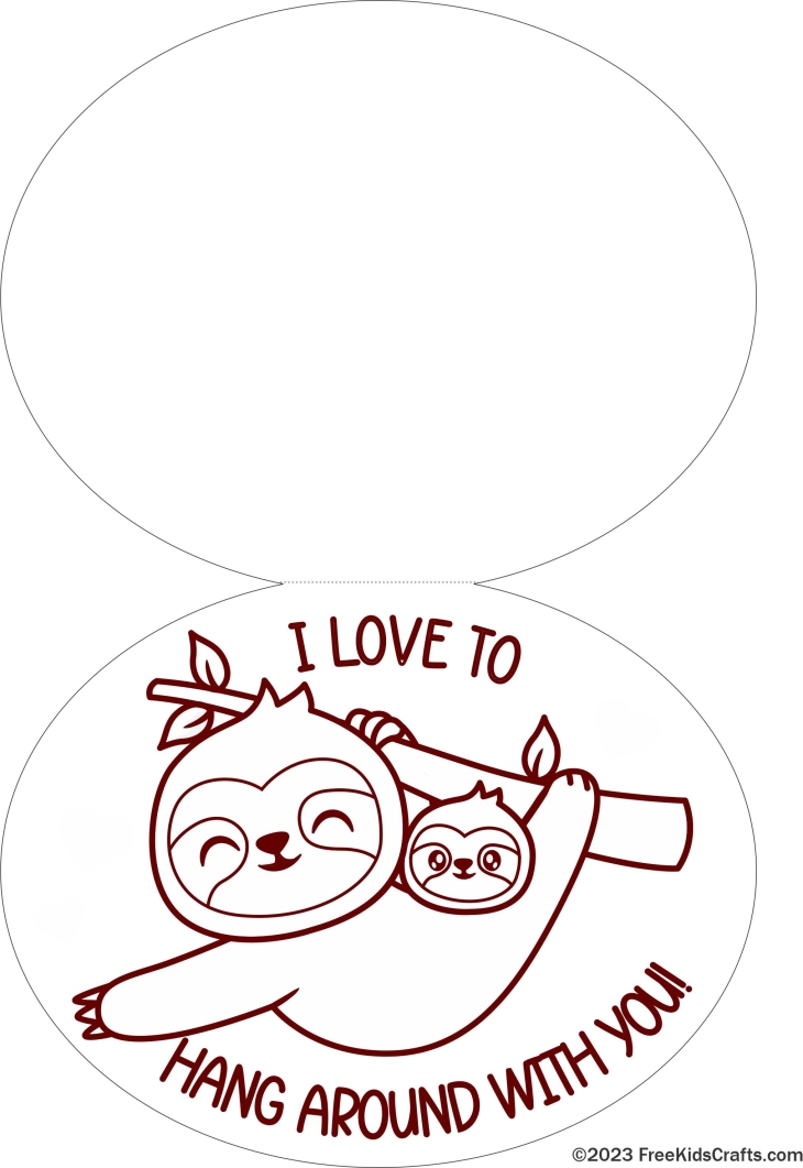 Sloth Mother's Day Card Craft