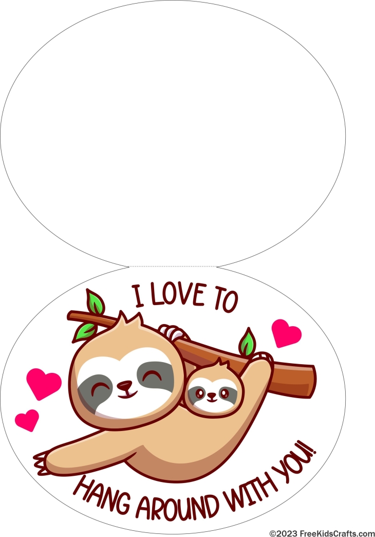 Sloth Mother's Day Card Craft
