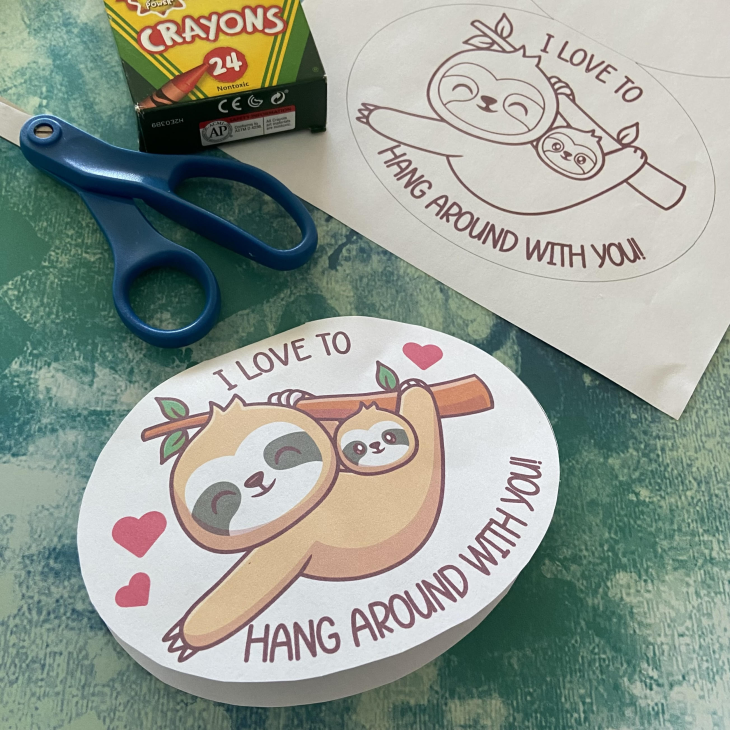 Sloth Mother’s Day Card Craft