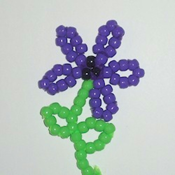 Beaded flower with easy instructions