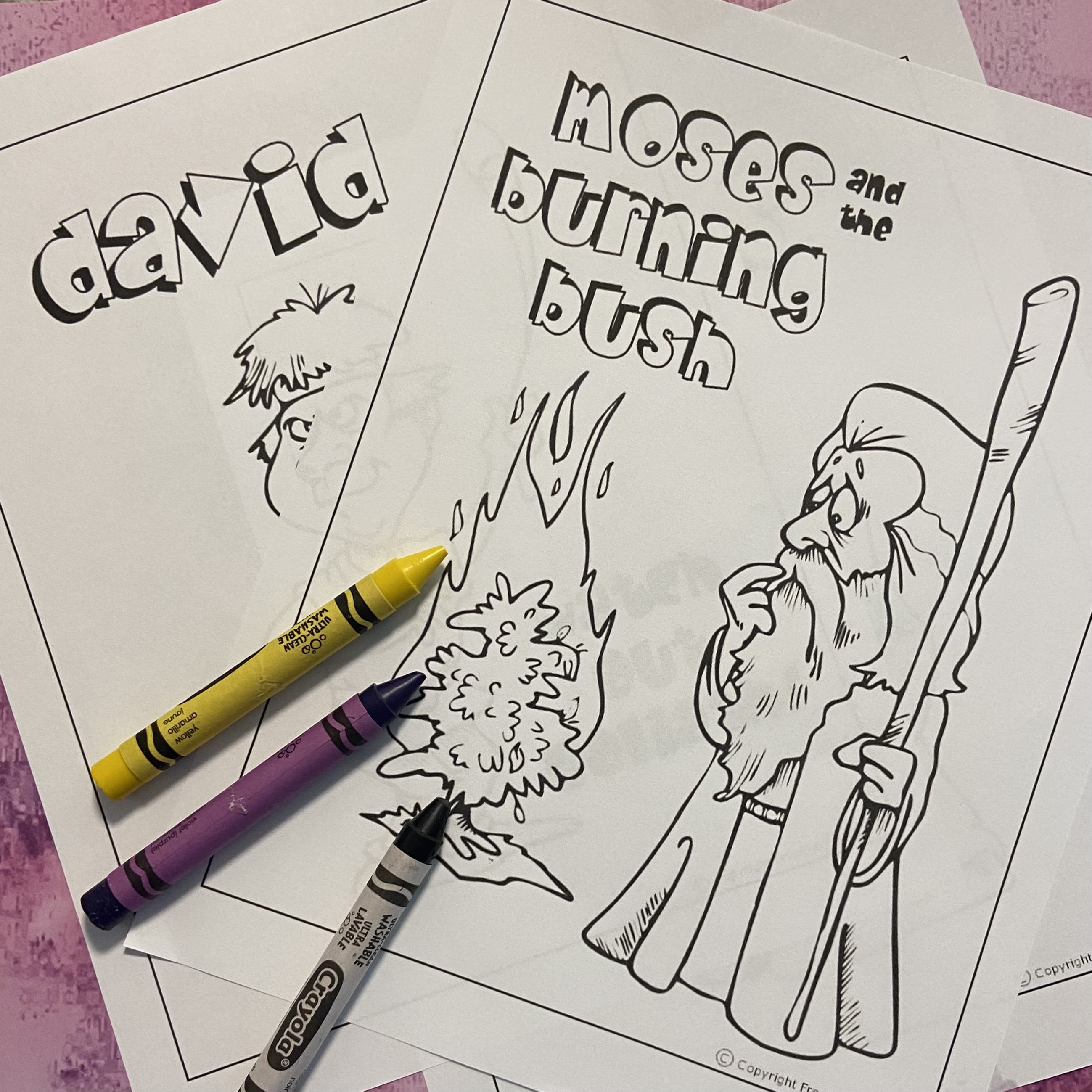 Bible stories coloring pages for children