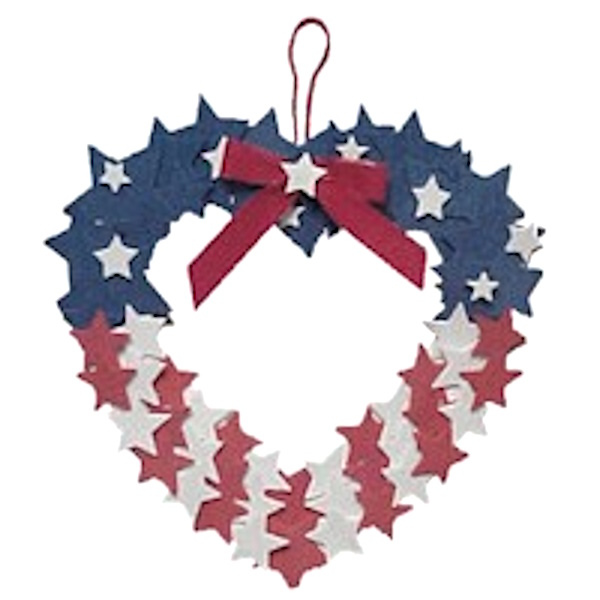 Red White and Blue Patriotic Wreath