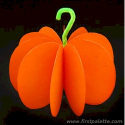 3-D Paper Pumpkin