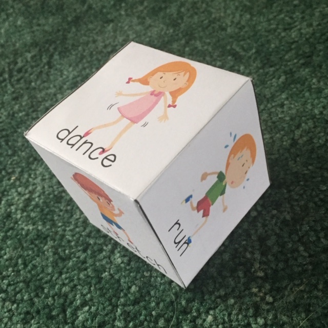 Printable Fun Fitness Exercise Cube