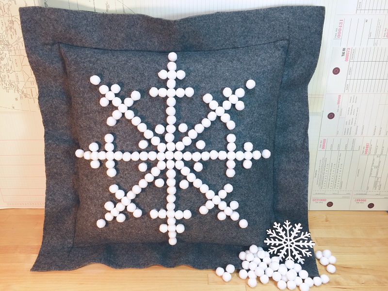 Felt Snowflake Pillow