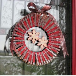 Advent Clothespin Wreath