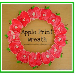 Apple Print Wreath