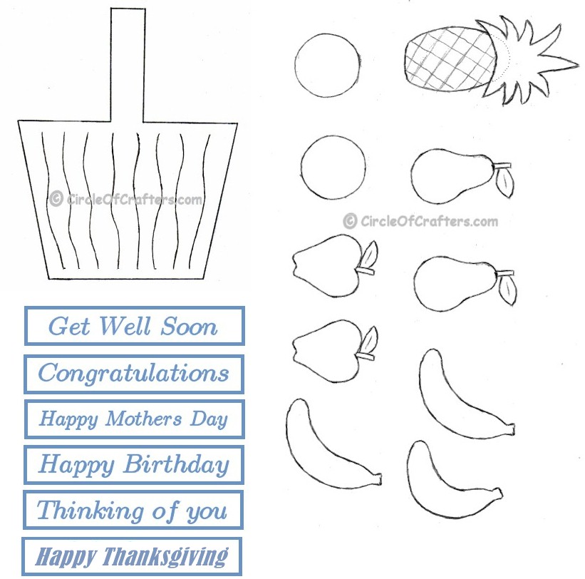 Thanksgiving Woven Paper Fruit Basket Card