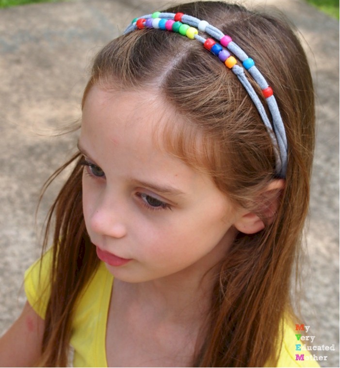 Recycled Tee Shirt Beaded Headbands