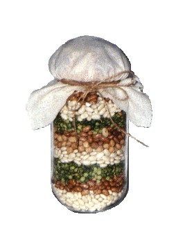 Multi Colored Bean Jar Decoration