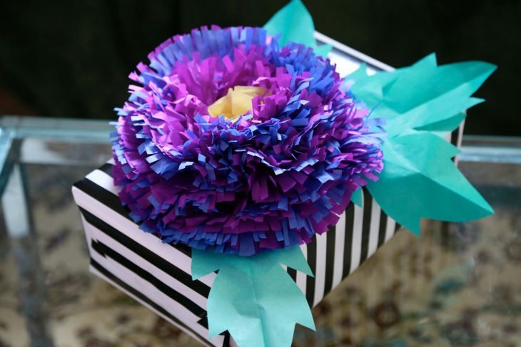 Fringed Tissue Paper Flower Decoration