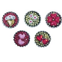 Bottle Cap Valentine Pins