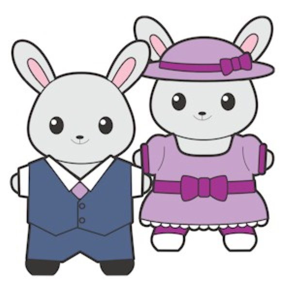 Printable Easter Buddies Paper Dolls