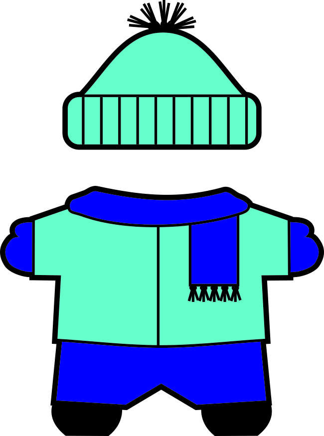 winter Buddies paper doll scarf