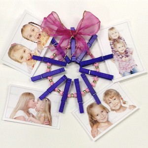 Clothespin Wreath Photo Holder