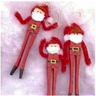 Clothespin Santa Ornament