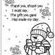Printable Snowman Thank You Coloring Page Poem