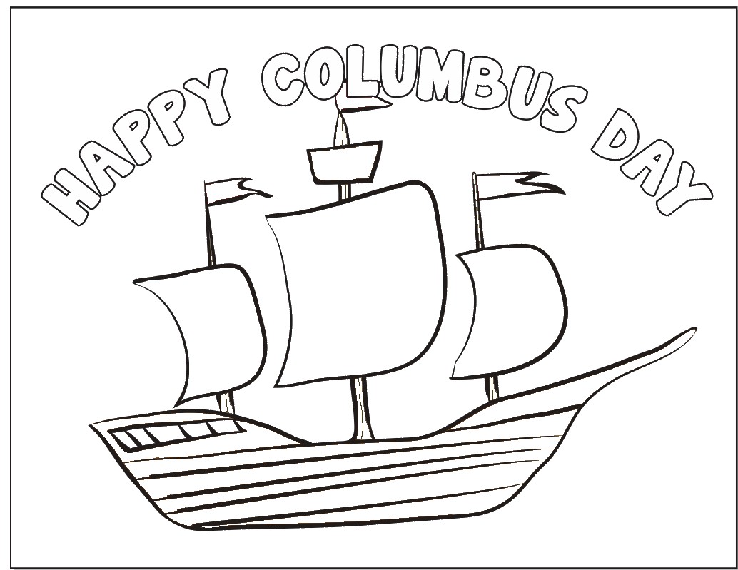 Columbus Day Coloring Page columbus day coloring page