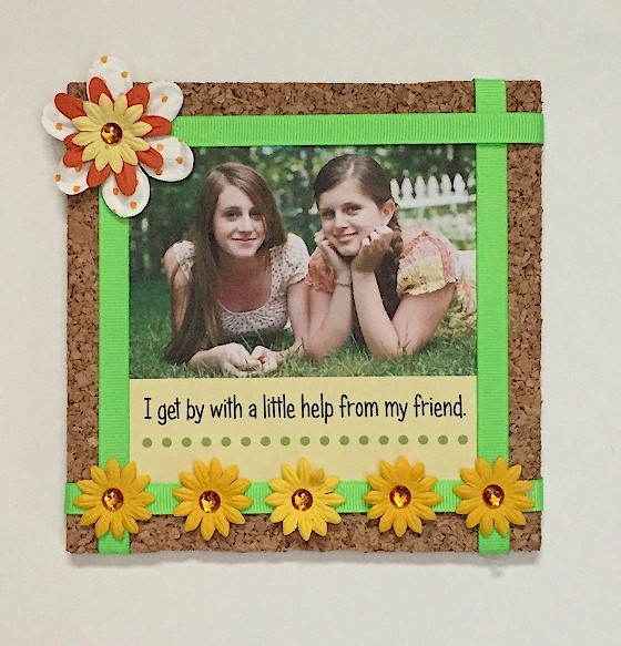 Cork Board Photo Frame