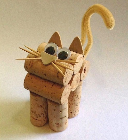 Cute Cork Kitten Craft