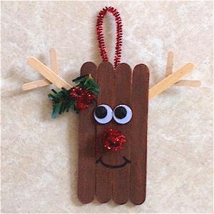 Craftstick Reindeer Ornament