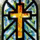 Faux Stained Glass Melted Crayon Cross Sun Catcher
