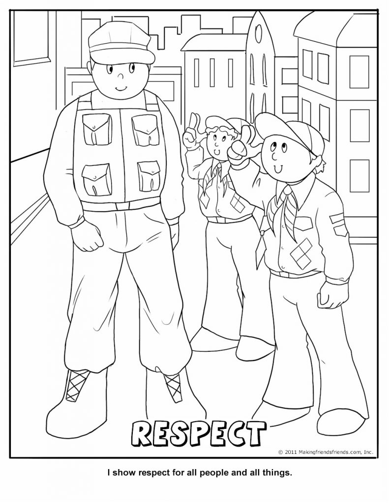Showing Respect Coloring Pages