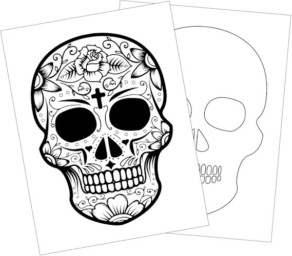 Day of tthe Dead Coloring Page
