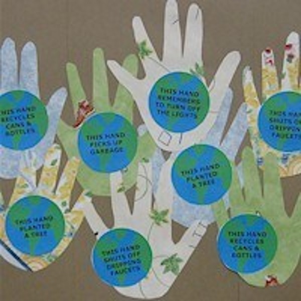 Earth Day Craft with helping hands.