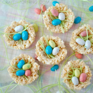 Easter Rice Krispie Nests