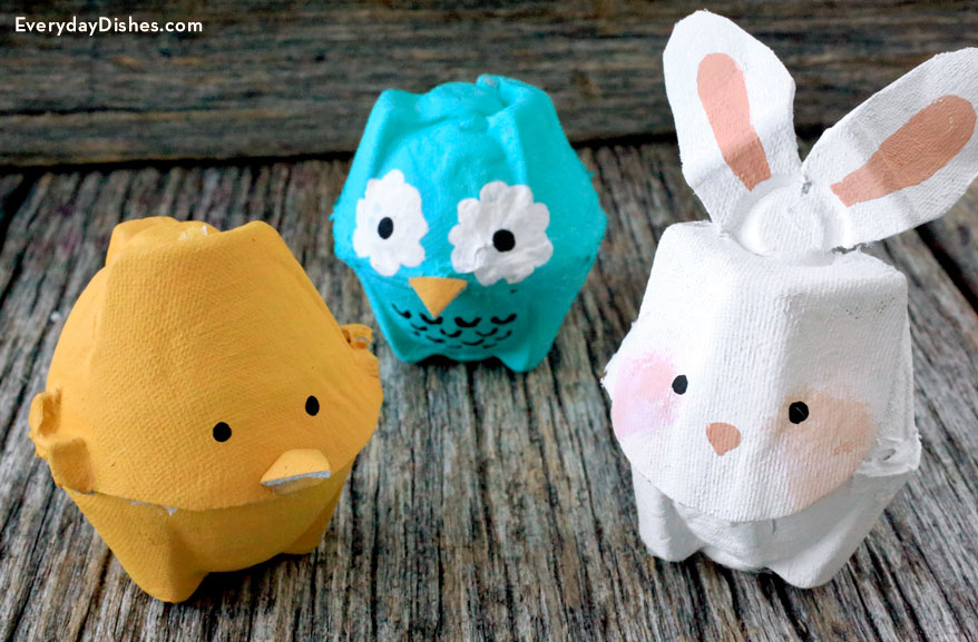 Recycled Egg Carton Animals