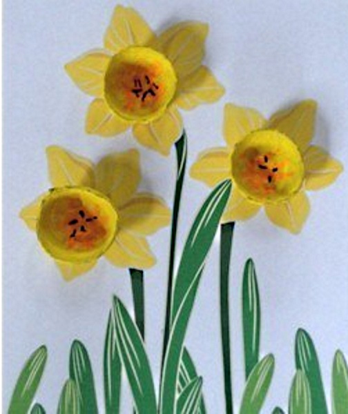 Egg Carton Daffodils Craft