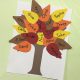Construction paper tree with fall colored leaves