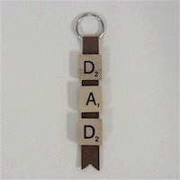Scrabble Tile Key Chain for Dad