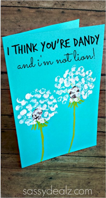 Fingerprint Dandelion Card