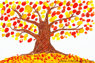 Thumbprint Fall Tree