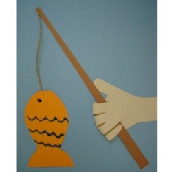 Handprint Fishing Pole